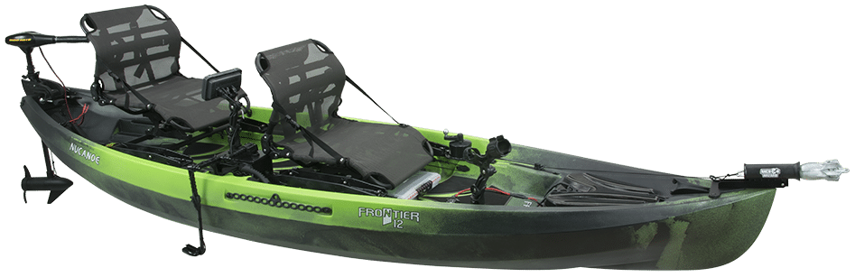 Frontier Tandem Fishing Motor Setup | Fishing Kayaks | Canoe Fishing | Nucanoe