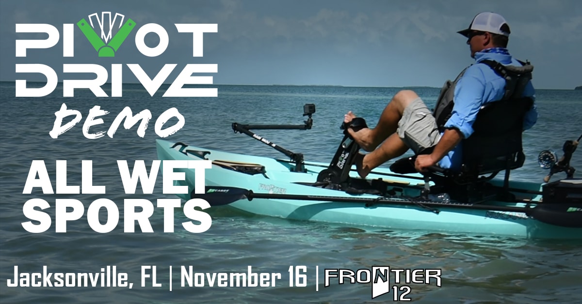 All Wet Sports Pivot Drive Demo Graphic Saltwater | Fishing Kayaks | Canoe Fishing | Nucanoe