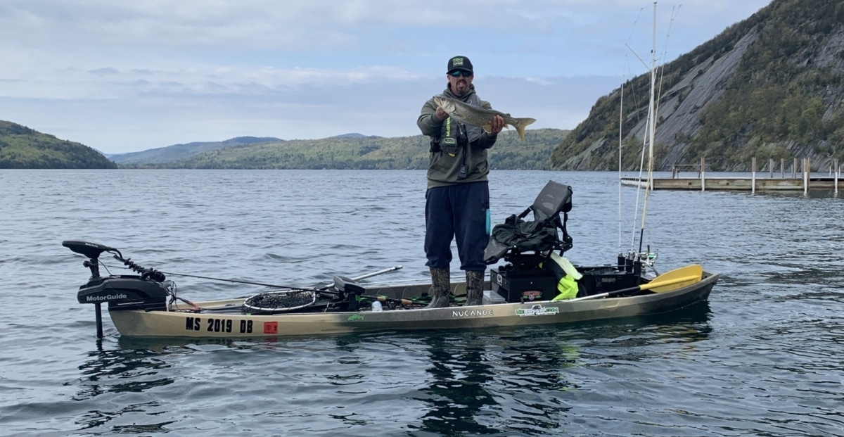 Derek Brundle Pursuit Standing Fish On Scaled E | Fishing Kayaks | Canoe Fishing | Nucanoe