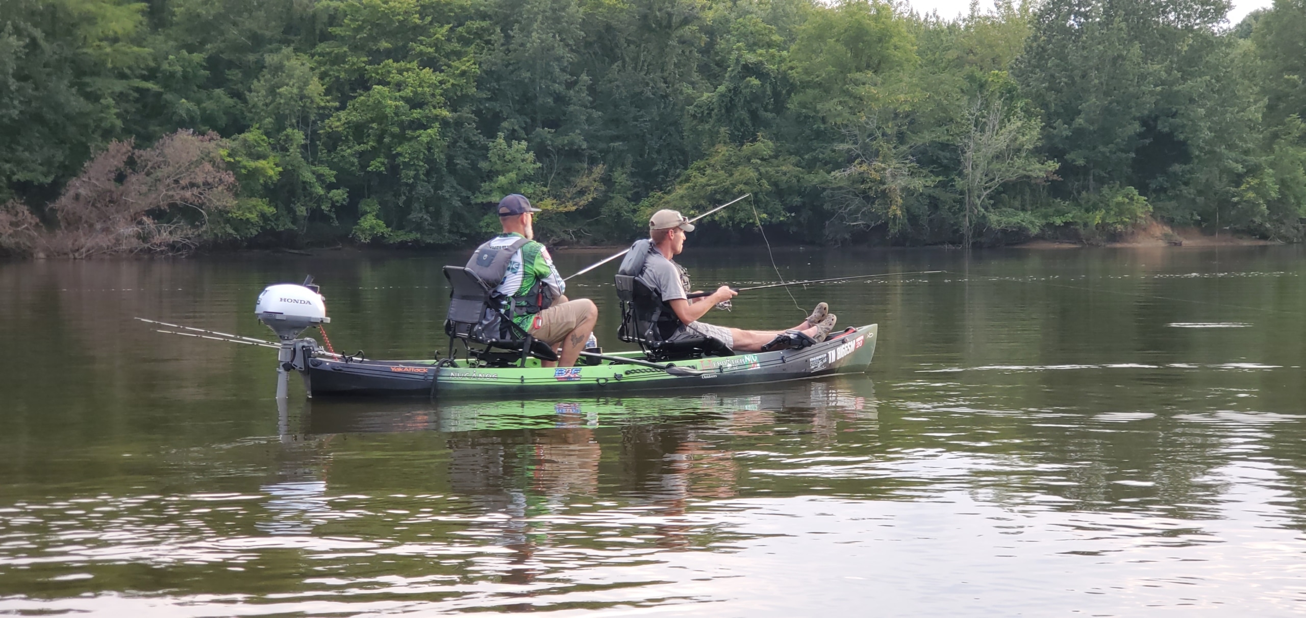 Matt Spencer Frontier Honda Outboard Scaled | Fishing Kayaks | Canoe Fishing | Nucanoe